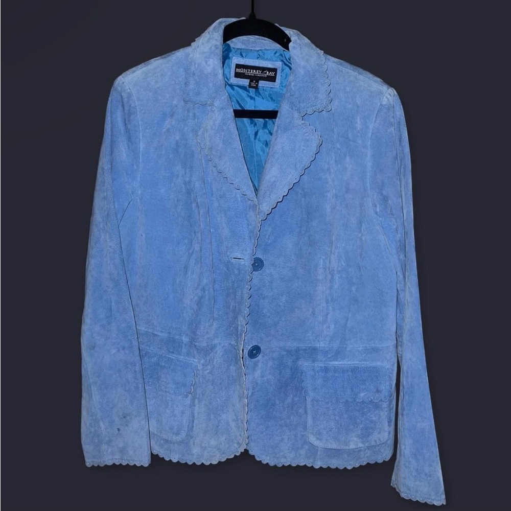 Monterey Bay Light Blue Suede Jacket